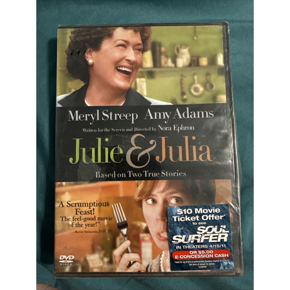 Julie & Julia (DVD 2009) Meryl Streep & Amy Adams Widescreen New